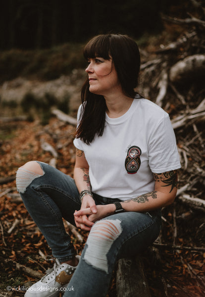 Vickilicious Designs | Basic Witch - Cute & Creepy Doll Tattoo T-shirt