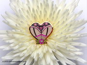 heart booty hard enamel pin 