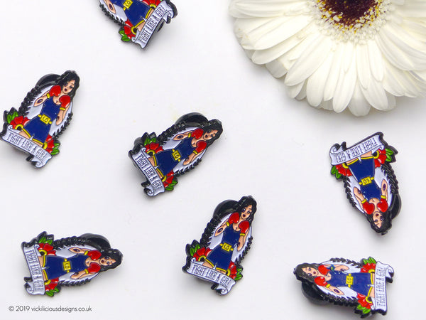 FIGHT LIKE A GIRL Female Boxer Tattoo Soft Enamel Pin collection