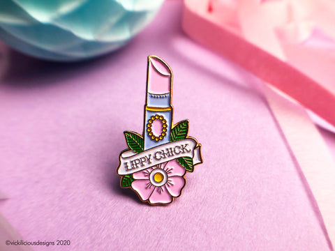 LIPPY CHICK Lipstick Tattoo Soft Enamel Pin