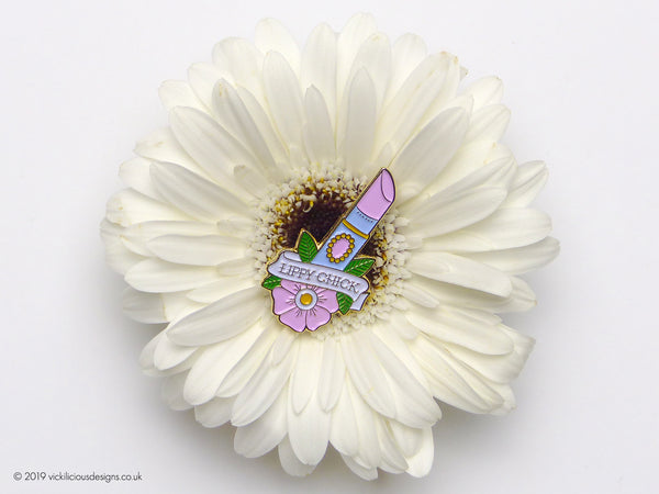 LIPPY CHICK Lipstick Tattoo Soft Enamel Pin