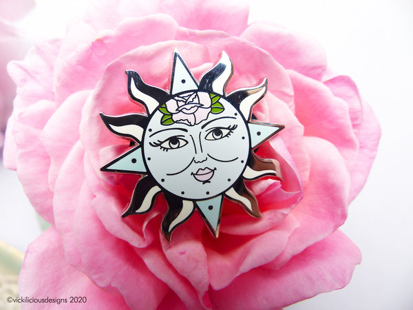 Heavenly Light Pastel Sun Hard Enamel Pin