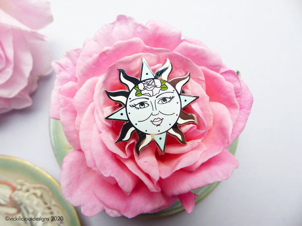Heavenly Light Pastel Sun Hard Enamel Pin