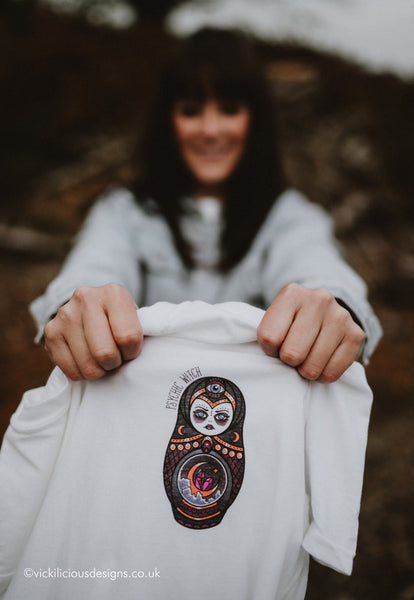 PSYCHIC WITCH Mystic Russian Doll Tattoo T-shirt