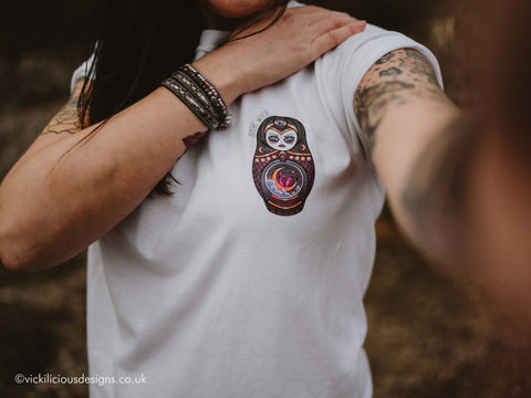 PSYCHIC WITCH Mystic Russian Doll Tattoo T-shirt