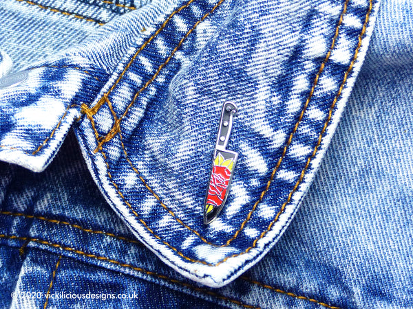 ENDURE & SURVIVE Rose Dagger Hard Enamel Pin Silver Finish