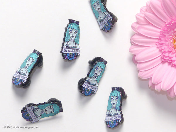 Living Dead Zombie Girl Tattoo Soft Enamel Pin collection