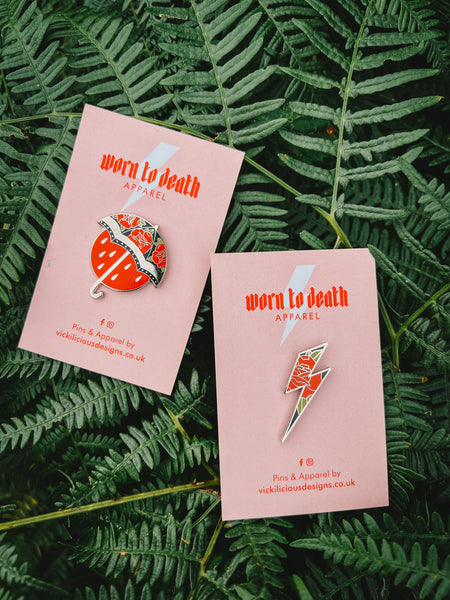 LOVE-STRUCK Lightning Bolt Hard Enamel Pin