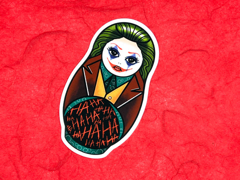 Vickilicious Designs | Put on a Happy Face - Joker Cute & Creepy Doll Tattoo 