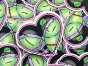 Zombie Booty Heart Tattoo Sticker