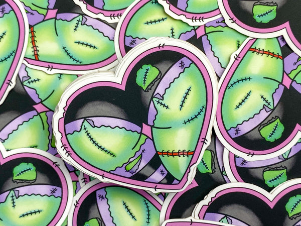 Zombie Booty Heart Tattoo Sticker