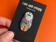 Vickilicious Designs | Cute & Cursed - Egyptian Cute & Creepy Doll Hard Enamel Pin