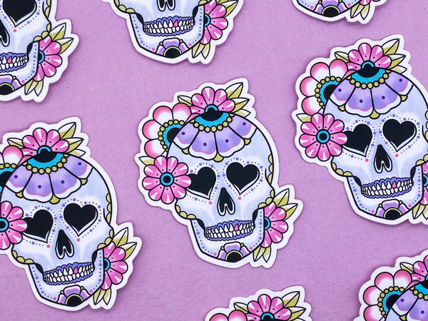 Dead Beautiful Sugar Skull Tattoo Sticker