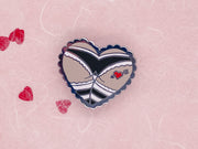 Cheeky Punk Girl Booty Heart Tattoo Hard Enamel Pin