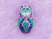 Vickilicious Designs | A Little Bewitched Crystal Witch and Love Potion Cute & Creepy Doll Hard Enamel Pin