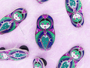 Vickilicious Designs | A Little Bewitched Crystal Witch and Love Potion Cute & Creepy Doll Hard Enamel Pin