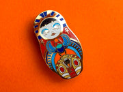 Vickilicious Designs | Cute & Cursed - Egyptian Cute & Creepy Doll Hard Enamel Pin