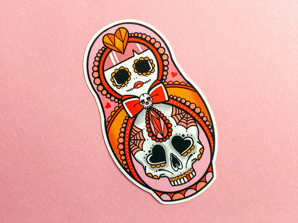 Vickilicious Designs | Dead Cute - Sugar Skull Cute & Creepy Doll Tattoo Sticker