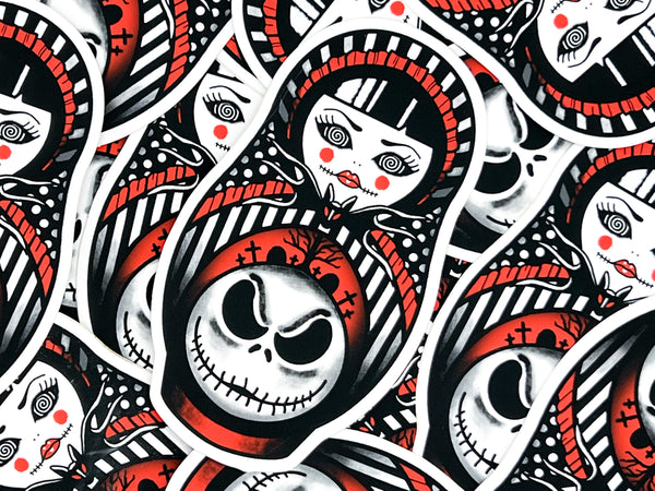 Vickilicious Designs | Little Nightmare - Skeleton Jack Cute & Creepy Doll Tattoo sticker