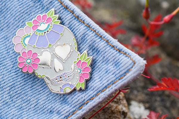 Dead Beautiful Sugar Skull Enamel Pin