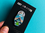Vickilicious Designs | Stay Weird - Alien Cute & Creepy Doll Hard Enamel Pin