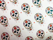 LOVE YOU TO DEATH Crystal Sugar Skull Wrapping Paper